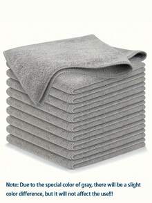 20pcs/Set Microfiber Kitchen Towels, Black And Light Gray Cleaning Cloths, Highly Absorbent, Soft, Stain Removal, Suitable For Cleaning Glass, Cooking Surfaces, Pots, Faucets, Range Hoods, Cars, Kitchen, Bathroom, Home Supplies - Multicolor - View 2