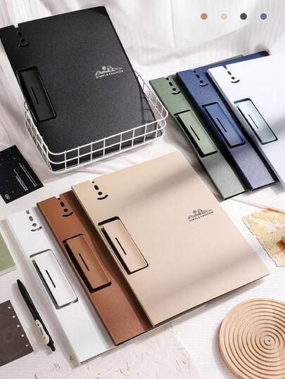 A4文件袋，优雅书写板夹，360°旋转多功能办公文件袋，横竖两用便携设计，简约实用绘图板，办公学习必备工具，可折叠文件袋，多用途商务文件袋，适用于学生、办公室、家庭、学校、学习用品、办公用品、返校必备（含贴纸）