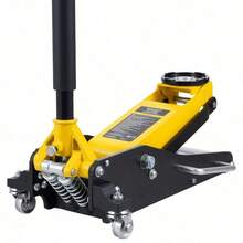 Low Profile Floor Jack, Heavy Duty Aluminum Hydraulic Racing Floor Jack, Hydraulic Car Jack, Single Dual Piston Quick Lift Pump, Height Lifting Range (Yellow) - 2噸(4400磅),鋁製,雙活塞 - 查看 8