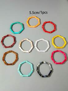 imoli 1pc Acrylic Tie Dye Bamboo Bead CCB Bracelet, Unique Jewelry Gift For Women, Suitable For Daily Wear And Any Occasion - Multicolor - View 10