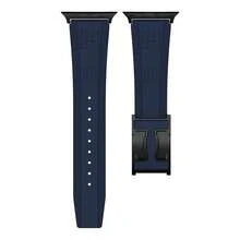 Soft And Versatile Men's Silicone Watch Band, Simple And Easy To Match, With A Magnetic Clasp And Waterproof Design. Suitable For Apple Watch Sport Bands, Compatible With 44mm/45mm/46mm/49mm Sizes, Designed For Apple Watch Series 9/8/7/6/5/4/3/2/1/SE/Ultra. - 午夜藍 - 查看 11