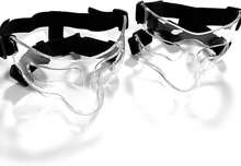 zhds Careta Protectora Facial Deportes, Protector Facial Transpirable Nariz y Cara, Ajustable Protector de Nariz para Deportes, Máscara de Baloncesto, Softball, con Amortiguadores - transparente - Ver 6