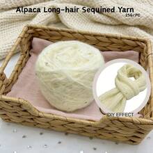 Alpaca Long-Hair Sequined Yarn,DIY Knitting With Long-Pile Fine Yarn, Suitable For Making Scarves, Shawls, Gloves, And Hats. - Multicolor - View 4