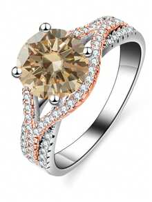 1pc 925 Sterling Silver 2ct Moissanite Engagement/Wedding Ring Jewelry For Women, Daily/Party Wear, With GRA Certificate And Gift Box - Total 2CT Per Piece - View 17