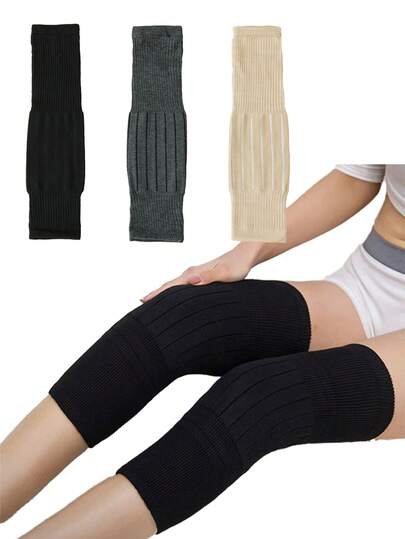 1/3 双装男女通用加厚护膝，保暖护膝套，弹性透气，提供膝盖支撑和保护，适用于滑雪、骑行、跳舞、跑步、关节炎、肌腱炎等运动。