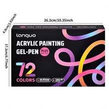 LANGUO 10pcs Multicolor Ballpoint Pen Set, 1.0mm Thick Tip Large Capacity Glitter Ink Pens. Suitable For Drawing, Doodling, Writing, Highlighting, Etc. Best Choice For Artists And Writers - 72 - View 6