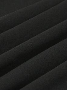 男童字母和北极熊图案印花短袖T恤，夏季款 - 黑色 - 查看 5