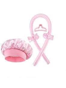 6 piezas de varillas para rizar el cabello sin calentamiento, herramienta de rizado de cabello fresco y suave, gorro de baño y máscara para los ojos - Multicolor - Ver 6