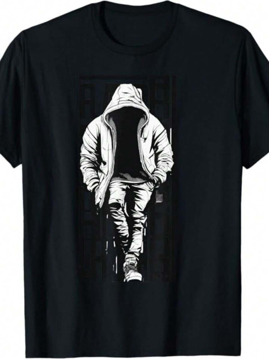 Rapper Graphic Tees Hip Hop T Shirt Streetwear Men T-Shirt - Black - View 1