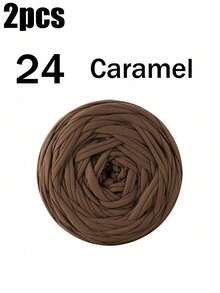 1/2件 T-Shirt 紗線，300g ± 20g 大捲，2cm 寬柔軟聚酯纖維布料紗線，適用於鉤針與編織，DIY 包包、靠墊、娃娃、毯子、拖鞋及手工藝品，多色可選，編織配件與手工藝用品 - 彩色 - 查看 28