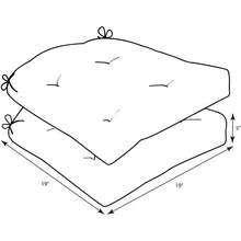 QSCPillow Perfect Oxford Charcoal Reversible Chair Pad Set of 2 - GRIS - Ver 3