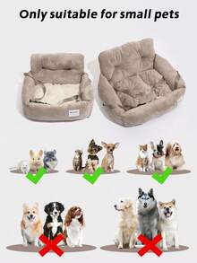 4-Season Pet Travel Carrier, Plush Car Seat, Home Decor Style Pet Car Seat Cover, Suitable For Small/Medium Dogs & Cats, Puppy Carrier, Comfortable Home & Car Pet Seat Protector - Multicolor - View 3