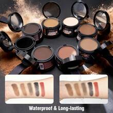 Goiple 0.18oz/5g Light Gray Hairline Powder, Waterproof & Sweat-Proof, Lace Wig Root Concealer, Shadow Powder For Filling Sparse Hairline, Comes With Soft Sponge Puff, Fiber Powder For Sparse Hair & Beard, Includes Mirror, Hair Coloring & Makeup Tool - Light Grey - View 10