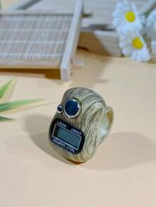 خاتم إلكتروني بنمط خشبي جديد، عداد مسبحة إلكتروني عالي الجودة بتصميم نمط حبوب الخشب، مناسب للرجال والنساء، للاستخدام اليومي والأغراض التجارية وشهر رمضان والمناسبات، شاشة رقمية متعددة الأغراض لتخفيف التوتر، قابل للاستخدام في العد للصلاة والأغراض التجارية والمنزلية، متوفر بألوان متعددة - متعدد الألوان - مشاهدة 1