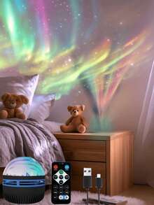 1pc Northern Lights Starry Sky Projection Lamp - Atmosphere Mood Lighting Bedside Lamp, Romantic & Dreamy, Premium - Multi-color light - View 6