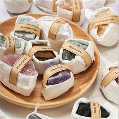 11/13颗天然水晶石，玛瑙水晶晶洞，矿物标本，水晶石礼盒套装，地质历史礼品，DIY项目游戏，水晶采矿装饰，情人节礼物，水晶礼品