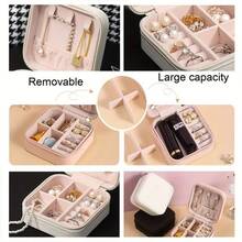 Custom Bow Letter Jewelry Box, Personalized Name Travel Jewelry Box, Bridal Party Gift, Bridesmaid Gift, Christmas Jewelry Box, Waterproof Large Capacity, Suitable For Earrings, Necklaces, Rings, Gifts For Girlfriend, Mom, Best Friend, Valentine's Day, Girlfriend Gift, Portable, Customized Gift, Personalized Gift