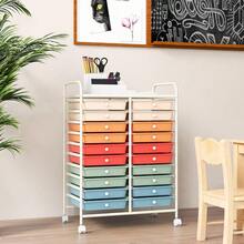 12-Drawer Rolling Storage Cart - Mobile Utility Cart On Wheels For School Classroom Teacher Office Salon, Paper File Art Supply Craft Organizer, Rolling Cart With Drawers (Macaron) - Macaron - Xem 11