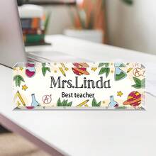 Customized Teacher Pencil Sign41styles, Teacher Gifts, Teacher Appreciation Gift, Teacher Desk Name Plate, Personalized Gift For Teacher, Teacher Name Sign,[Custom Acrylic Desk Nameplate] High Gloss Custom Acrylic Desk Nameplate - Multicolor - View 24