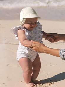 1件婴儿UPF 50+速干连帽防晒斗篷，轻便透气沙滩帽，适合户外游泳、徒步旅行和夏季活动 - 1PC - 查看 7