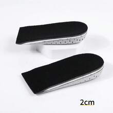 2/3/4/5cm Invisible Height Increase Insoles, EVA Memory Foam Heel Lift, Unisex Shoe Inserts For Height Increase - Black - View 7
