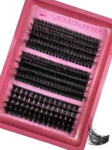 265 pièces Faux cils en amas D Curl Fluffy 80D+100D+120D Faux cils individuels épais en amas Rallonges de cils en amas D Curl 10-18 mm Longueurs mixtes Cils volume dramatique, Amas de cils, Faux cils individuels, Cils, Faux cils - D - Voir 6