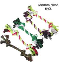 1pc Cotton Rope Woven Pet Toy, Durable And Sturdy, A Durable Rope Chew Toy For Dogs To Chew And Clean Teeth, Also Suitable For Tug-Of-War Games, Fun For Large, Medium And Small Dogs Who Enjoy Chewing, Random Color - Blue - View 12