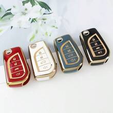 4-Button TPU Car Key Case With Keychain, Suitable For Land Cruiser, Tundra, Camry, RAV4, Highlander Smart Key Fob - 4 Buttons - View 6