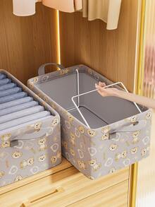 Thickened Fabric Storage Box, Wardrobe Organizer Box For Clothes, Pants, Home Use Storage Basket - Multicolor - View 7