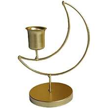 Soporte de vela con forma de luna - Candelabro de hierro forjado, construcción de hierro duradero para decoración del hogar, bodas, decoraciones de fiestas de comedor, soportes de vela recta, soporte de vela para centro de mesa, decoración del hogar, decoración de habitación - Multicolor - Ver 14