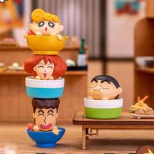 Miniso 1pc Crayon Shin-Chan Ramen Series Stackable Blind Box - Bowl Character Design + Durable Vinyl Material, Stackable And Decorative, Ideal For Desktop Display And Collection (1pc, Random Delivery) - Multicolor - View 5
