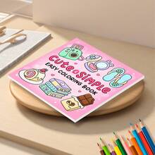 GDTME ESPACIO ACOGEDOR: Libro para colorear de artículos lindos, 24 páginas impresas por un solo lado, incluye muchos artículos adorables de uso diario y decoración del hogar, adecuado para adultos y adolescentes, de vuelta a la escuela, Día de la Madre, Día del Padre, regalo de Pascua, artículos de papelería, tamaño 7.9 X 7.9 pulgadas - Espacio confortable - Ver 18