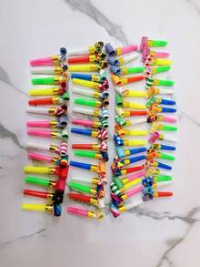 10/20/50 صفارة عشوائية الألوان، هدايا عيد الميلاد وعيد الحب والسنة الجديدة، أدوات تشجيع للمسابقات والأحزاب، إكسسوارات لأجواء حفلات الزفاف