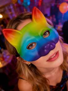 Mască de față cu pisică din PU de înaltă calitate, accesorii decorative pentru petrecerea de ziua de naștere, bal mascat pentru adulți, spectacol de cosplay de carnaval, mască decorativă drăguță de Ziua Îndrăgostiților