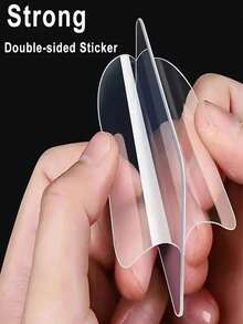 10/50pcs Heavy Duty Double-Sided Tape, Transparent Removable Nano Adhesive Tape For Home, Carpet, Picture Hanging - Clear - View 3