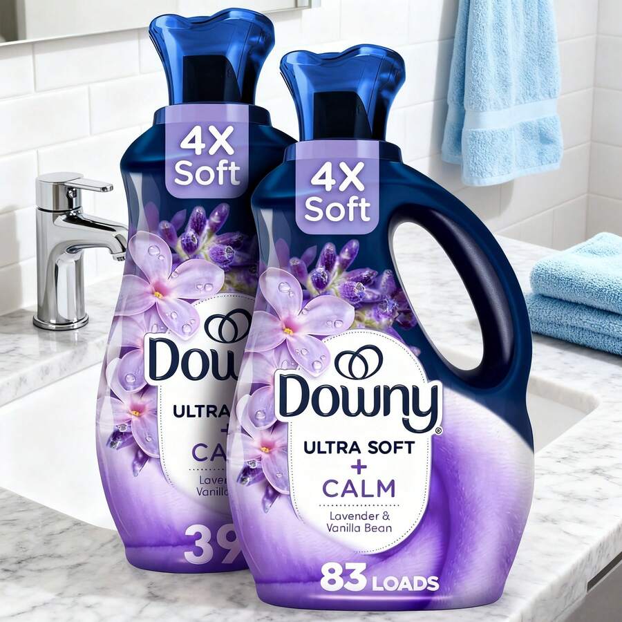 Valentine's Day Downy Ultra Soft + Calm Liquid Fabric Softener, Lavender And Vanilla Bean, 39 Loads -Household Items,Detergent Laundry,Cleaning Supplies,Quick Ship Items,Fabric Softener -Softness Boost | Static Fighter | Scent Refresh | Quick Rinse | Fluffy Flow | Liquid Fabric Softener | Ecoo Friendly Softener | Hypoallergenic Softener | Concentrated Softener | Long Lasting Scent - Nhiều màu - Xem 1