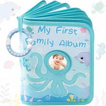 1 件卡通婴儿布相册，儿童成长记忆相册，婴儿照片存储相册婴儿洗澡家庭装饰礼物婴儿洗澡复活节礼物适合女孩/男孩