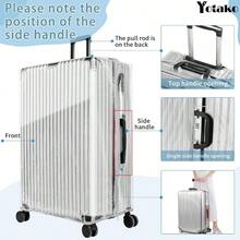 - Funda protectora para veliz de PVC transparente de 24 28 30 pulgadas para veliz con ruedas - 20inch + 70% transparente, 30% gris - Ver 4