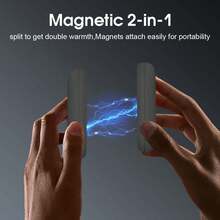 2pcs Magnetic Heating Hand Warmer 2-In-1, 2000mAh*2, 3 Heat Settings - Multicolor - View 6