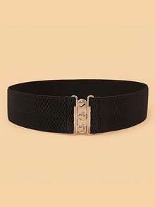 1/3pcs Metal Buckle Elastic Waist Belt, Waist Cincher For Dress - Multicolor - View 6