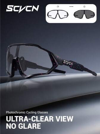 Occhiali da ciclismo sportivi fotocromatici SCVCN, occhiali da bicicletta, occhiali da montagna e strada per ciclismo all'aperto, guida, pesca, corsa, golf, spiaggia, baseball