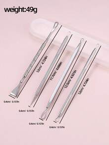 Bộ dụng cụ trị mụn bằng thép không gỉ 4 món, bộ nặn mụn đầu đen, bộ dụng cụ trang điểm làm đẹp. - Nhiều màu - Xem 5