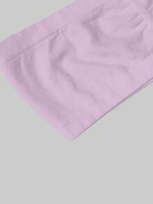 3件装可爱少女休闲时尚无肩带无垫抹胸文胸，无缝柔软舒适日常文胸 - 彩色 - 查看 5