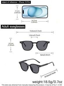 4副男士时尚眼镜，亚克力材质，休闲小矩形海洋风，黑色时尚眼镜，适合度假、外出和搭配服装。 - 彩色 - 查看 4