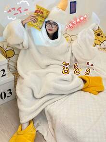 Áo choàng lông ngỗng trắng/đen, mềm mại và thoải mái, họa tiết ngỗng ngộ nghĩnh, thích hợp cho mùa thu/đông, dự tiệc, đồ ngủ đôi unisex, cỡ lớn, món quà tuyệt vời nhất cho gia đình, bé gái, bé trai, nam giới, phụ nữ, Giáng sinh, trang trí phòng tắm ngày lễ. - Nhiều màu - Xem 10