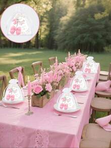 24/12/3pcs Bow Party Keychain Set, Including Bow Keychain, Thank You Labels And Organza Bags, Suitable For Bridal Shower, Bridesmaid Gifts, Table Gifts And Celebration Decorations And Accessories, Bag Accessories, Gift Accessories, Key Charms, Ideal Gifts For Friends And Famil/Y - Multicolor - View 4