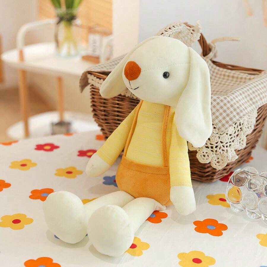 Búp bê nhồi bông hình thỏ dễ thương mới, thiết kế ngộ nghĩnh, chất liệu nhồi mềm mại và thoải mái, dùng để trang trí nhà cửa, phụ kiện treo xe hơi, mặt dây chuyền ba lô, món quà sinh nhật hoàn hảo cho trẻ em và những người yêu thích thỏ, tuyệt vời cho Lễ Tạ ơn, Giáng sinh và các ngày lễ khác.