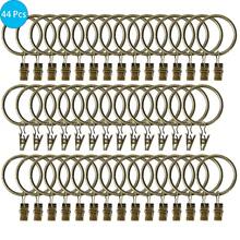 44 Pcs Curtain Rings With Clips, 0.98"/1.26" Interior Diameter, Metal Drapery Rings With Hooks, Heavy Duty Drapery Hooks For Hanging, Rod Metal Fasteners For Curtain Hat Bows Decoration Craft Display - 44 Pcs - View 12