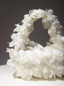 Floral Pattern Women's Handbag, Bridal Party Bag, Ball Gown Accessory, Wedding Supplies, Elegant Ladies Handbag, Women's Christmas/Valentine's Day Gift (Random Pattern) - Beige - View 4