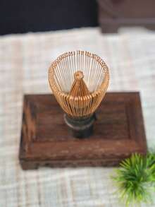 1pc Authentic Bamboo Matcha Whisk, Easily Produces Perfect Froth - Easy To Use And Clean - Traditional Japanese Handmade Matcha Tea Whisk, Designed For Matcha Enthusiasts